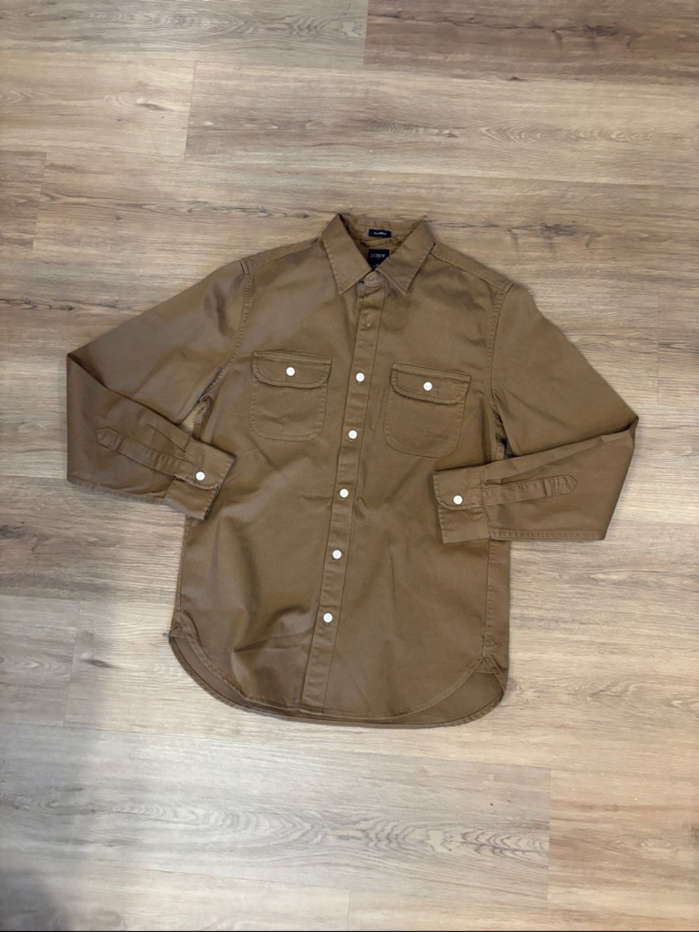 J. Crew Brown Long-Sleeve Button-Down Shirt